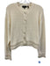 Theory Size P Cream White Cotton Blend Long Sleeve Button Front Cardigan Cream White / P