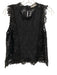 Stradivarius Size Large Black Sleeveless Lace Top Black / Large