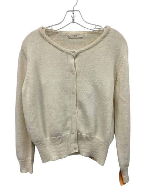 LO61 Size Est. XS/S Cream Cotton Blend Knit Tank Cardigan Set Sweater Set Cream / Est. XS/S