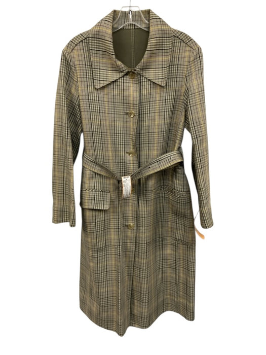 FRONTROW X RECTO Size XXS Olive & Cream Cotton Blend Plaid Reversable Jacket Olive & Cream / XXS
