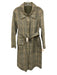 FRONTROW X RECTO Size XXS Olive & Cream Cotton Blend Plaid Reversable Jacket Olive & Cream / XXS
