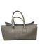 Brunello Cucinelli Gray Taupe Leather Hand & Shoulder Bag Glitter Feet Bag Gray Taupe / M