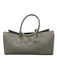 Brunello Cucinelli Gray Taupe Leather Hand & Shoulder Bag Glitter Feet Bag Gray Taupe / M