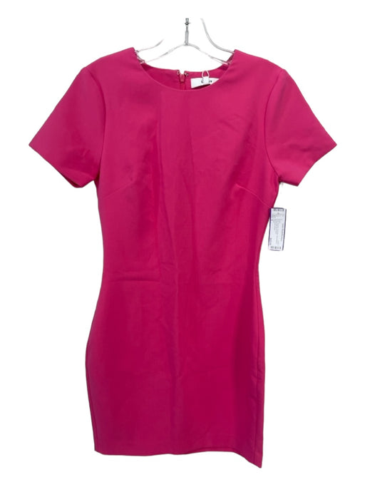 Likely Size 4 Hot pink Polyester Short Sleeve Darted Midi Dress Hot pink / 4