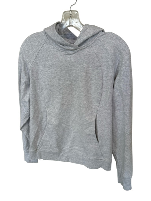 Lululemon Size 6 Light Gray Cotton Blend Hood Heathered Kangaroo Pocket Hoodie Light Gray / 6