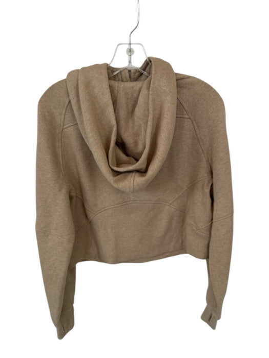 Lululemon Size XS/S Camel Cotton Blend Half Zip Cropped Athletic Jacket Camel / XS/S