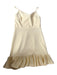 1. State Size 4 Pale Yellow Polyester Spaghetti Strap Ruffles Dress Pale Yellow / 4