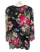 Johnny Was Size Large Black, Pink, Yellow Viscose Blend Long Sleeve Floral Top Black, Pink, Yellow / Large