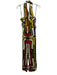 Cala de la Cruz Size XS yellow, green, brown Viscose Sleeveless Side Slit Dress yellow, green, brown / XS