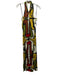 Cala de la Cruz Size XS yellow, green, brown Viscose Sleeveless Side Slit Dress yellow, green, brown / XS