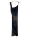 Sky Size Large Navy Blue & Brown Rayon Blend Sleeveless Tie Dye Maxi Dress Navy Blue & Brown / Large