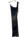 Sky Size Large Navy Blue & Brown Rayon Blend Sleeveless Tie Dye Maxi Dress Navy Blue & Brown / Large