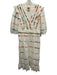 Farm Rio Size Large White & Multi Cotton Short Puff Sleeve Mixed Print Dress White & Multi / Large