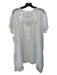 Johnny Was Size L White Curpo Embroidered U Neck Drop Shoulder Scalloped Hem Top White / L