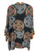 Tolani Size One Size Black Orange Red Blue Viscose Paisley Open Front Cardigan Black Orange Red Blue / One Size