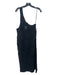 FP Beach Size L Black Cotton Crochet One Shoulder Sleeveless Midi Dress Black / L