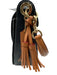 Coach Navy Blue & Brown Leather & Canvas Flap Monogram Gold Hardware Tassel Bag Navy Blue & Brown / Medium