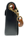 Coach Navy Blue & Brown Leather & Canvas Flap Monogram Gold Hardware Tassel Bag Navy Blue & Brown / Medium