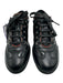 Gucci Shoe Size 35 Black, Red, Green Leather & Canvas Lace Up Low Top Sneakers Black, Red, Green / 35