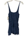 Ramy Brook Size S Dark Blue Polyester Spaghetti Strap Tiered Ruffle Mini Dress Dark Blue / S