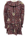 Ulla Johnson Size 2 Burgundy Red, Cream, Blue Cotton Long puff sleeve Mini Dress Burgundy Red, Cream, Blue / 2