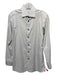 Eton Size 15 Gray & White Cotton Micro Button Down Men's Long Sleeve Shirt 15