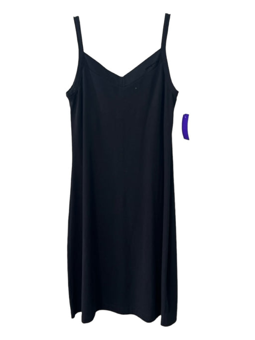 Patagonia Size M Black Cotton Blend V Neck & Back Sleeveless Shelf Bra Dress Black / M