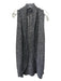 Karen Millen Size M Gray & Black Cotton Blend Knit Speckled Sleeveless Cardigan Gray & Black / M