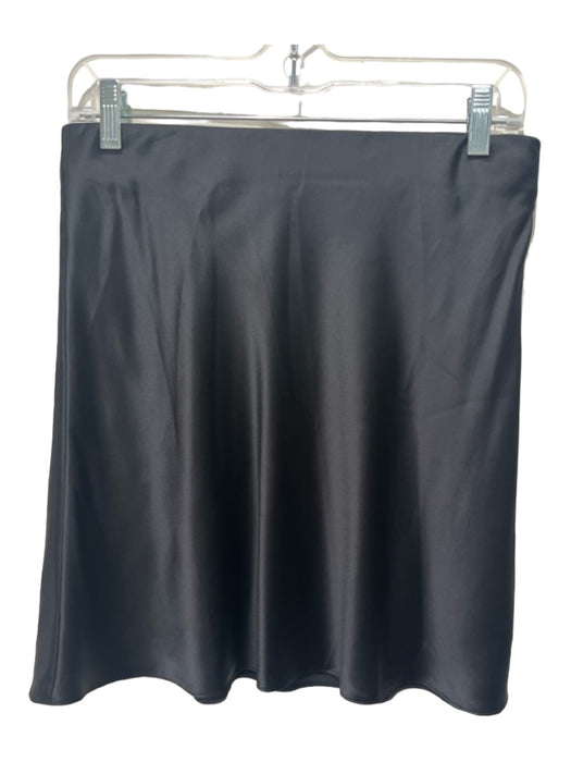 Quince Size L Black Silk Elastic Waist Mini Skirt Black / L