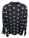 Zara Size L Black & White Viscose Long Sleeve Polka Dot Buttons Blouse Top Black & White / L