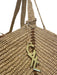 Christian Lacroix Tan & brown Raffia Woven Chevron shoulder straps Bag Tan & brown / Large