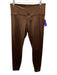Athleta Size L Brown Polyester Blend Elastic Waist Shimmer Leggings Brown / L