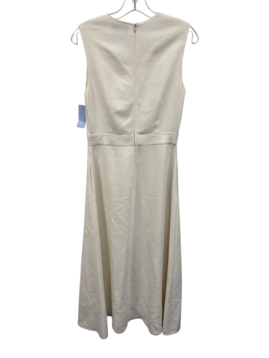 Giam Battista Valli Size 40 White Viscose & Acetate Sleeveless Pleats Midi Dress White / 40