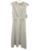Giam Battista Valli Size 40 White Viscose & Acetate Sleeveless Pleats Midi Dress White / 40