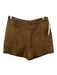 L'agence Size 2 Brown Linen & Tencel Blend Pleats Back Zip High Rise Shorts Brown / 2