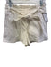 Cinq a Sept Size 2 White Cotton High Rise Zip Fly Ruffle Belt Inc Shorts White / 2