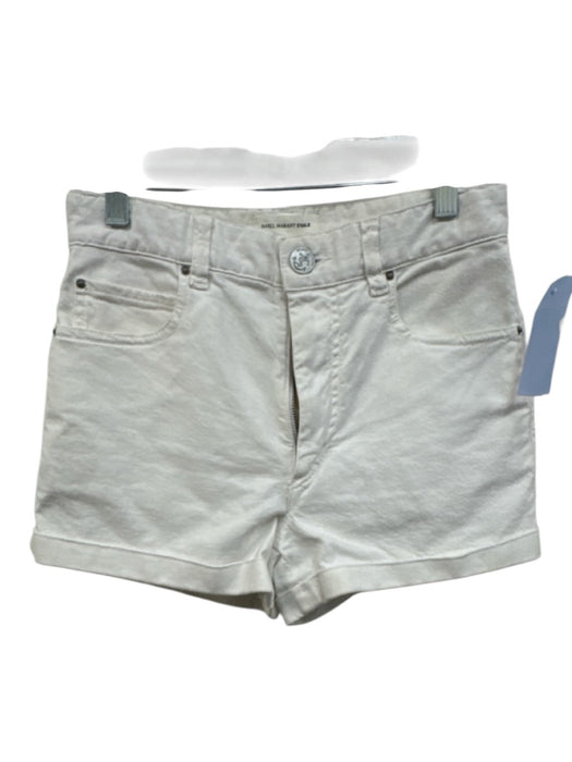 Isabel Marant Etoile Size 34 / XS White Cotton High Rise Zip Fly cuff Shorts White / 34 / XS