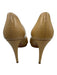 Prada Shoe Size 39 Beige Patent Leather Round Toe Stilletto Shine Platform Pumps Beige / 39