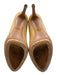 Prada Shoe Size 39 Beige Patent Leather Round Toe Stilletto Shine Platform Pumps Beige / 39