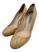 Prada Shoe Size 39 Beige Patent Leather Round Toe Stilletto Shine Platform Pumps Beige / 39