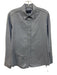 Poeta Size XS Blue & White Cotton Long Sleeve Button Up Collar Top Blue & White / XS