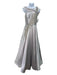 Terani Couture Size 6 Silver Gray Polyester Off Shoulder Gown Silver Gray / 6