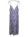 ML Monique Lhuillier Size 12 Lilac Purple Polyester Spaghetti Strap Floral Gown Lilac Purple / 12