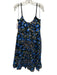 Dress the Population Size XL Black, Blue & Gold Nylon Spaghetti Strap Dress Black, Blue & Gold / XL