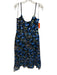 Dress the Population Size XL Black, Blue & Gold Nylon Spaghetti Strap Dress Black, Blue & Gold / XL