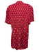 Diane Von Furstenberg Size 16 Red & Pink Viscose Petal Print Collared Wrap Dress Red & Pink / 16