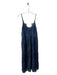 Hidden Label Size L Navy Polyester Spaghetti Strap V Neck Back Zip Dress Navy / L