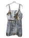 Ted Baker Size 4 Silver & Gold Polyester Metallic Thread Jaquard Back Zip Dress Silver & Gold / 4