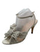 Loeffler Randall Shoe Size 10 White Silver textile upper Metallic Thread Sandals White Silver / 10