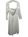 Reformation Size 12 White Cotton Blend Square Neck Long Sleeve Petticoat Dress White / 12